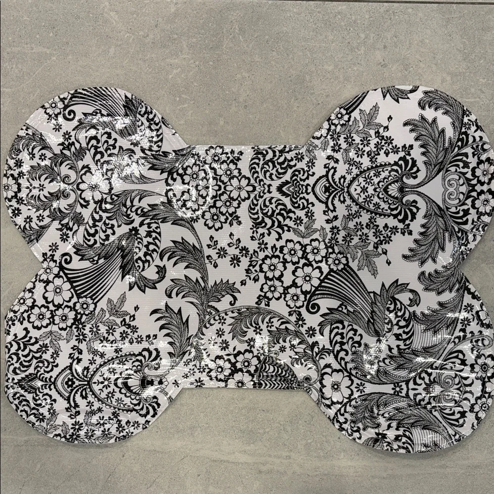 Floral Blue Double Sided Pet Feeding Mat